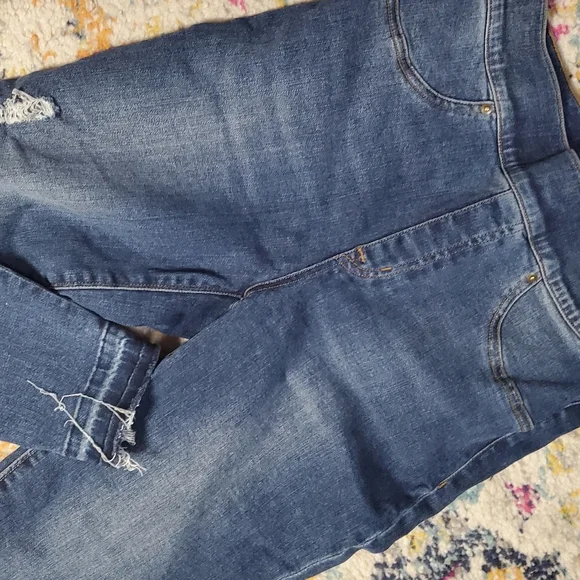 SPANX distressed ankle skinny denim legging - Picture 2 of 5